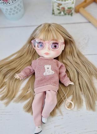 Лялька блайз blythe 30 см в одязі русявий колір волосся шарнірна1 фото