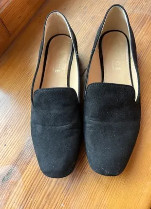 Классные туфельки замшевые черные