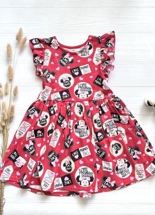 Платье детское красное минни