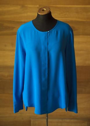 Синя шовкова блузка жіноча luisa cerano, розмір m, l
