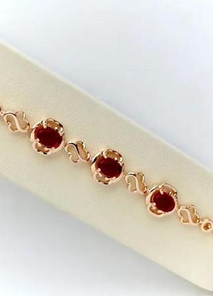 Браслет с цирконами xuping m&l (медицинское золото)