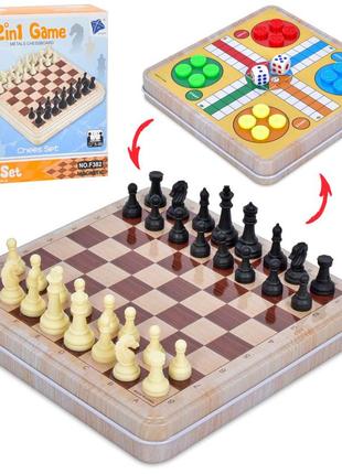 Шахматы магнитные 2 в 1 f382 с игрой лудо от lamatoys