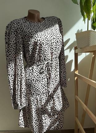 Платье трендовое женское леопард new look xs-s