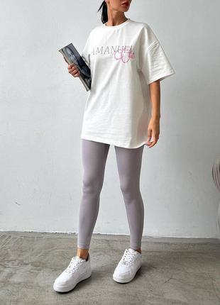Костюм: футболка + лосины | женский костюм | стильный костюм4 фото