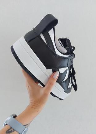 Кросівки nike dunk white&black3 фото