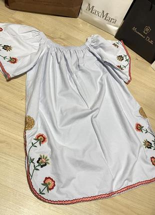 Платье туника вышиванка с элементами вышивки р.с
