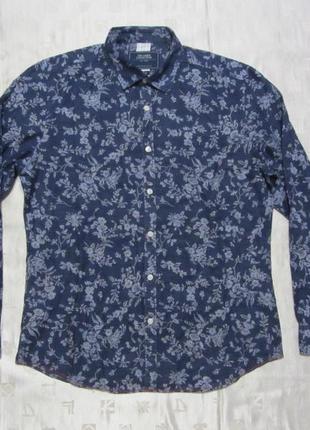 The linen collection springfield льняная мужская рубашка в принт