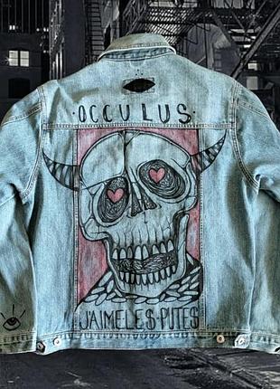 Кастомная джинсовка с авторским рисунком