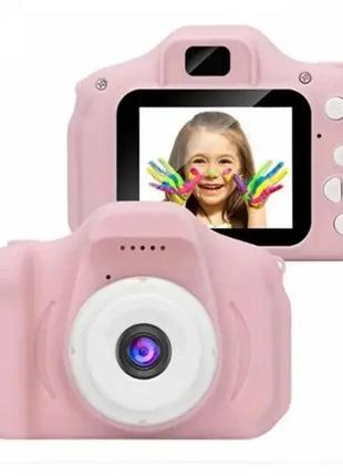 Детский цифровой фотоаппарат с дисплеем gm14 розовый