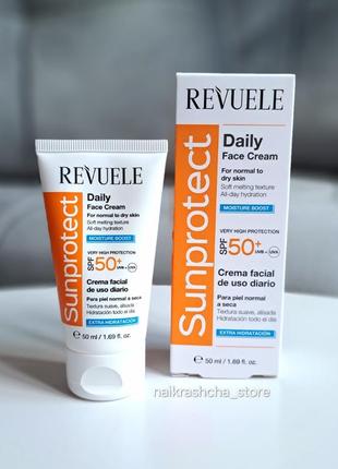Spf 50+ ежедневный увлажняющий крем для лица revuele sunprotect спф 50+