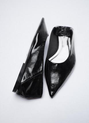Лакові балетки , туфлі zara