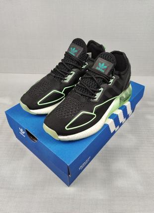 Мужские кроссовки adidas zx 2k boost black&green 40-45