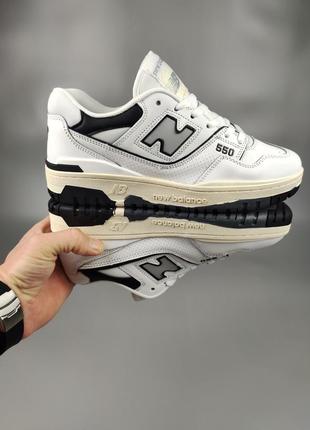 Кросівки нью баланс new balance 550 white&black чоловічі демісезон