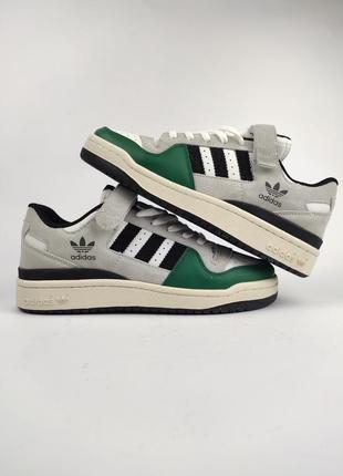 Мужские кроссовки adidas forum white green