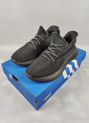 Кросівки boost 350 black повний рефлектив унісекс 36-45