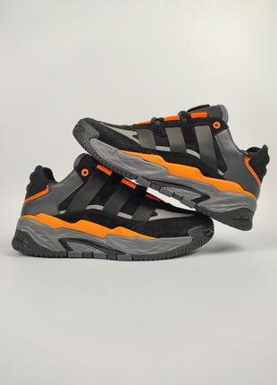 Мужские кроссовки adidas niteball black orange
