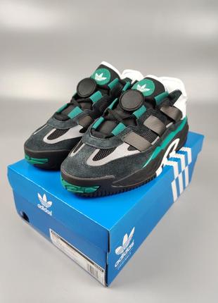 Кроссовки adidas niteball black/green демисезонные