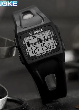 Часы наручные synoke 9912 (5 бар) электронные цифровые спортивные компактные