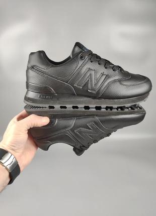 Кроссовки мужские new balance 574 leather black