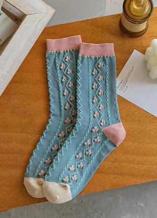 Носки ажурные цветочные
