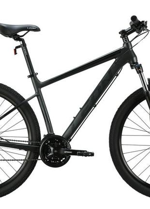Велосипед алюміній 27.5" leon xc 80 am hydraulic lock out hdd рама-18" сірий з чорним (матовий) 2024