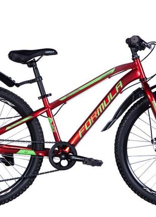 Велосипед високоміцна сталь 24" formula forest  рама-12,5" червоний з крилом pl 2024
