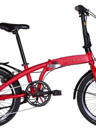 Велосипед al 20" dorozhnik onyx vbr тріскачка рама-12,5" червоний (м) з багажником зад ai, з крилом st 2022