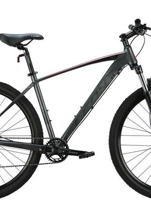 Велосипед алюміній 29" leon tn-70 am hydraulic lock out hdd рама-19" графітовий з чорним та червоним (матовий)