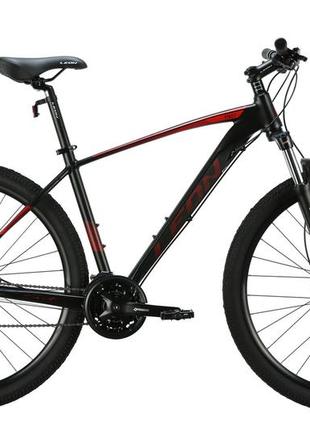 Велосипед алюміній 29" leon tn-80 am hydraulic lock out hdd рама-19" чорний з червоним (матовий) 2024