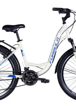 Велосипед сталь 26" formula omega am vbr рама-18" білий (матовий) з багажником задн st з крылом st 2024
