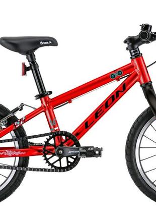 Велосипед al 16" leon go vbr рама-8" червоний з чорним 2022