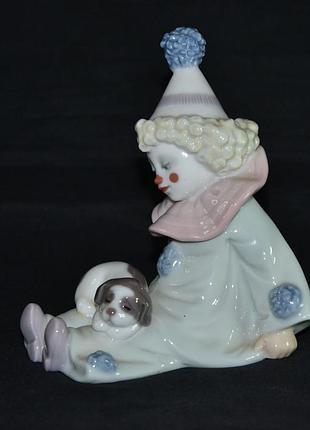 Lladro. статуэтка "клоун с щенком"