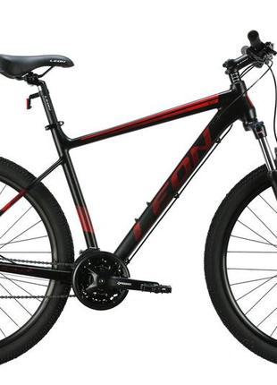 Велосипед алюміній 27.5" leon xc 80 am hydraulic lock out hdd рама-20" чорний з червоним (матовий) 2024
