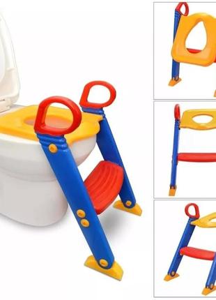 Дитяче сидіння на унітаз зі сходинкою і ручками keter toilet trainer1 фото