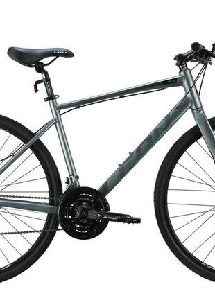 Велосипед алюміній 28" leon hd 80 dd рама-19" сірий з чорним (матовий) 2024
