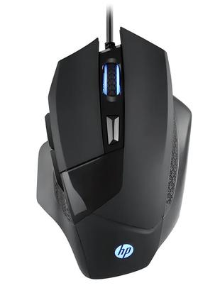 Игровая мышь hp g200 проводная с rgb подсветкой и 4000 dpi, для геймеров, чёрный