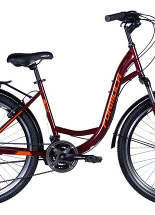Велосипед сталь 26" formula omega am vbr рама-18" червоний з багажником задн st з крылом st 2024