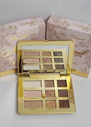 Палетка тіней too faced - natural eyes eyeshadow palette