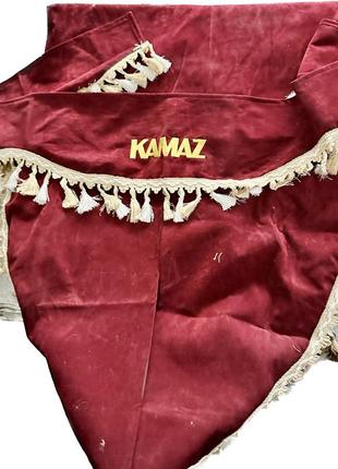 Шторы в кабину камаз (лобовое стекло-1 и боковые-2 цвет бордовый