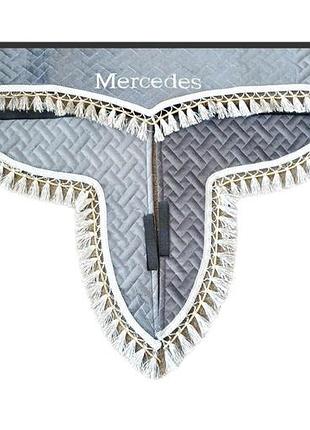 Шторы в кабину мерседес merсedes-benz алькантара серые