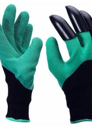 Садові рукавички з пазурами garden genie glovers