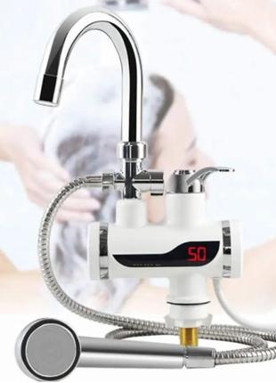 Кран-водонагреватель с душем нижнее подключение instant electric heating water faucet ft-001