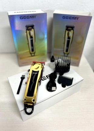 Машинка для стриження волосся geemy gm-8015 вібраційна з насадками 3-6-10-13 мм