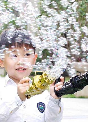 Дитячий пістолет для бульбашок gatling, літня автоматична машина для мильних бульбашок