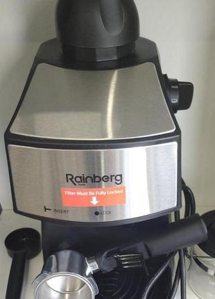 Кавоварка ріжкова espresso rainberg rb-8111 з капучинатором