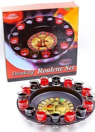 Настільна гра алко рулетка drinking roulette set 16 чарок