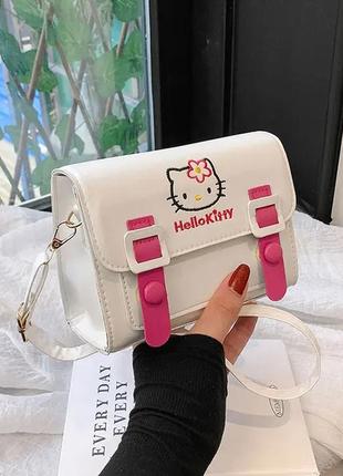 Женская аниме сумка sv через плечо hello kitty 19*12*6 см белый (sv3794)