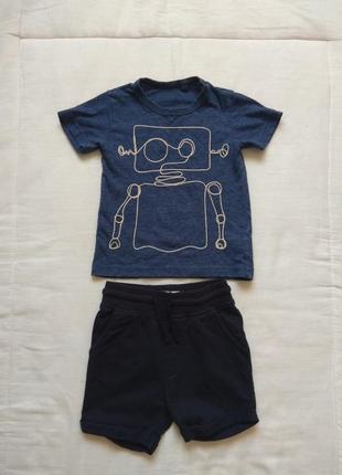 Комплект на мальчика шорты и футболка next 18-24 месяцев