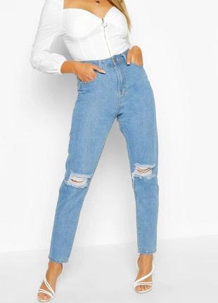 Mom джинсы от boohoo, размер xs-s