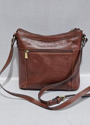 Кожаная кросс боди сумка hexagona